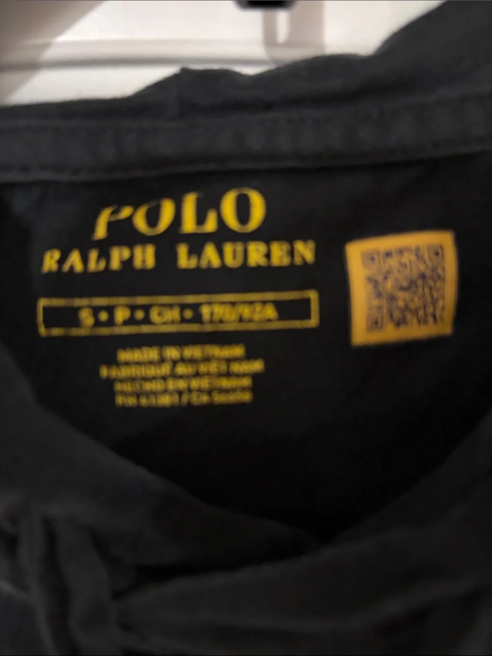 Men’s Polo Ralph Lauren Black Hooded Shirt